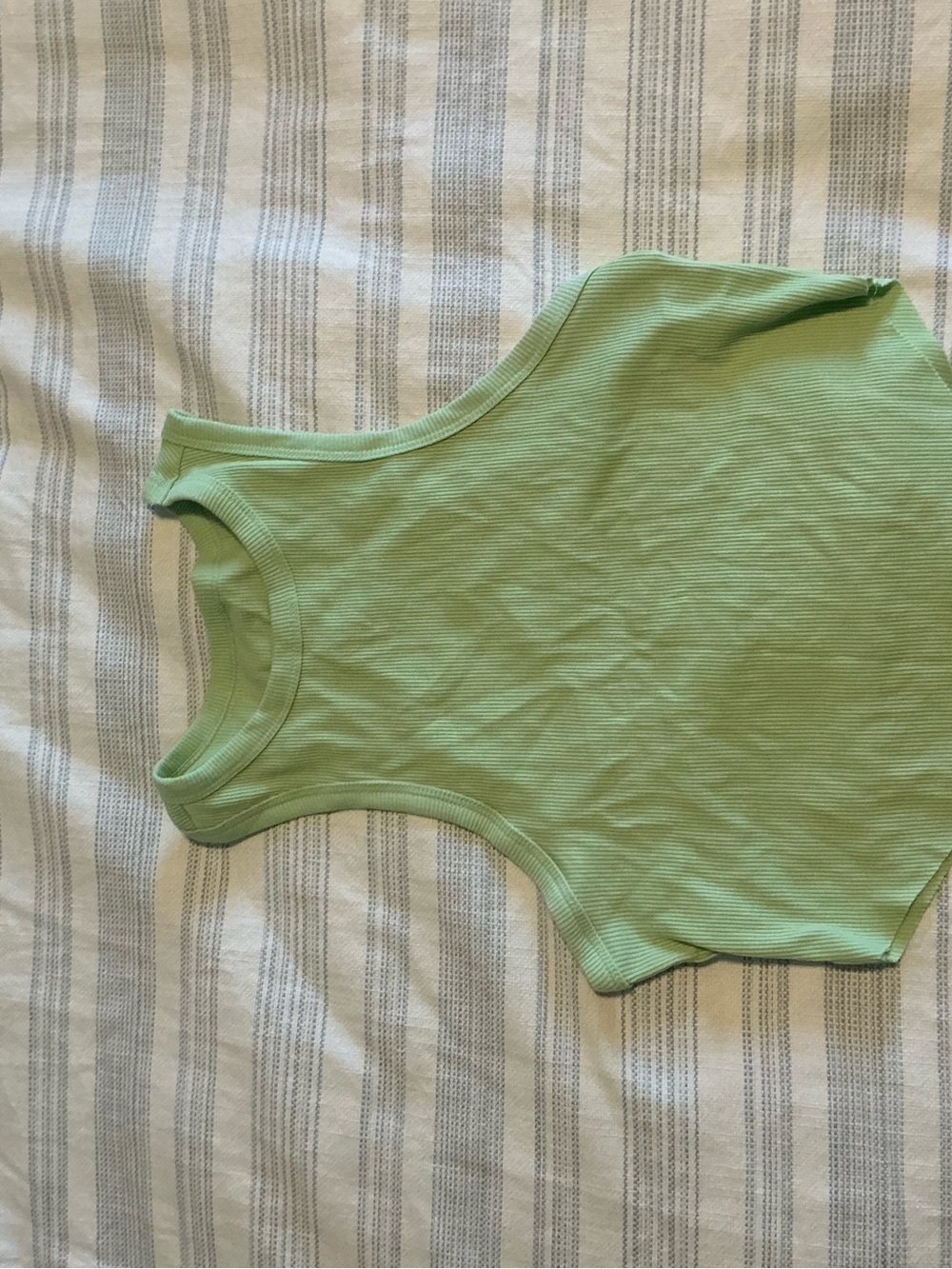 wild fable Light Green Ribbed Crop Tank